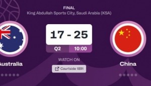 17比25！澳大利亚男篮本届亚洲杯首次首节结束时落后